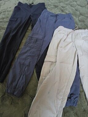 Boy's Cargo Jogger Pants **BUNDLE** — Beige, Navy & Black Utility Pants